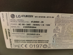 47" LG teler smartTV 3D (5 foto / 5)
