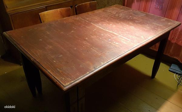 Советский деревянный стол (фото #3)