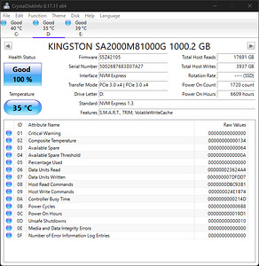 Kingston A2000 1TB NVME M.2 SSD (2 foto / 2)