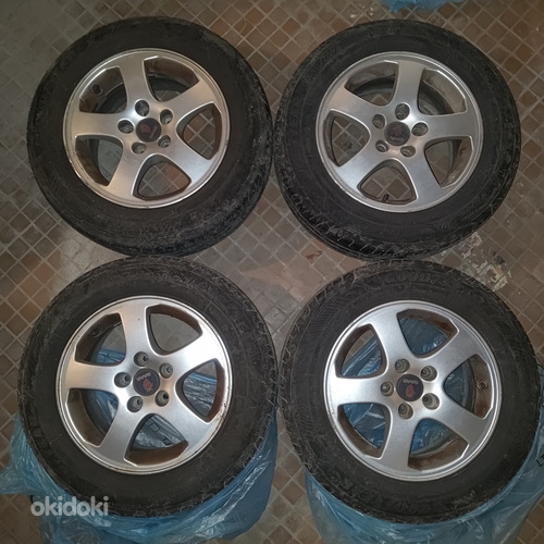 Saab 9-3 originaalveljed korralike Good Year suverehvidega