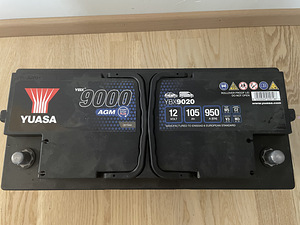Аккумулятор Yuasa YBX9000 AGM 105Ah (2 фото из 3)