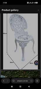 Retro Vintage Round Cast Aluminium Garden Chair (8 foto / 10)