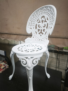 Retro Vintage Round Cast Aluminium Garden Chair (6 foto / 10)