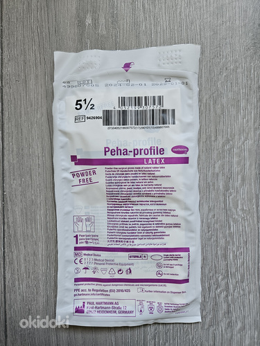 Kummikindad steriilsed, 10 paari