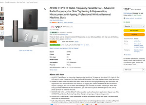 AMIRO R1 PRO RF naha pinguldav ja noorendav seade (2 foto / 7)