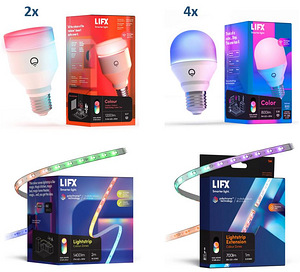 LIFX smart multi-color LED lights WIFI-ga: kokku 8 valgustit