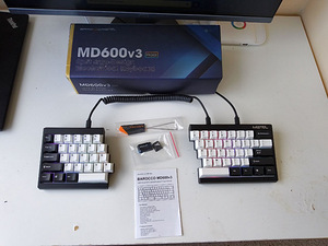Mistel MD600RGB v3 60% Split Mechanical Keyboard + Brown (1 foto / 5)
