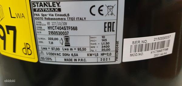 Õhukompressor 30l,10Bar.STANLEY (foto #5)