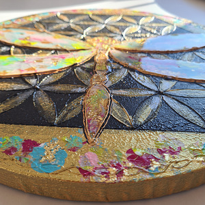 Uus hind! Mandala maal lõuendil, suurus 30 cm "Elu lill" (3 foto / 6)