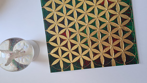 Uus hind! Käsitöö mandala maal "Elu lill" 30 cm × 30 cm (8 foto / 10)