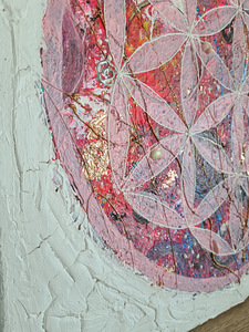 Käsitöö mandala maal " Elu lill", suurus 40 cm × 40 cm (7 foto / 9)