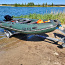 Резиновая лодка, лодочный мотор и лодочный прицеп для продаж (фото #1)