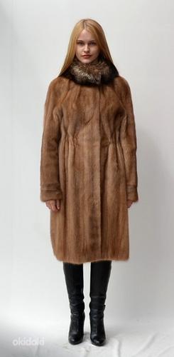 Saga Mink Scandinavian Solid Mink Fur Coat (foto #1)