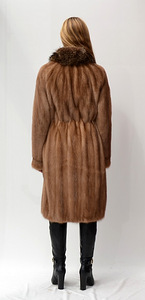 Saga Mink Scandinavian Solid Mink Fur Coat (3 foto / 3)