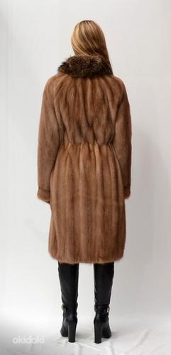 Saga Mink Scandinavian Solid Mink Fur Coat (foto #3)