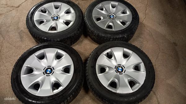 BMW 16 "диски из листового металла + шины + пылезащитные щитки (фото #1)