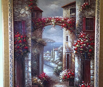 Картина " Итальянская улица в цветах"