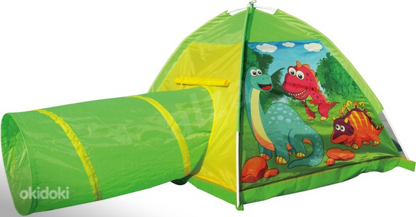 Детская палатка iPlay Dinosour Tent with Tunnel (фото #1)