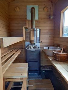 Müüa 2-kambriline ratastel saun (2 foto / 6)