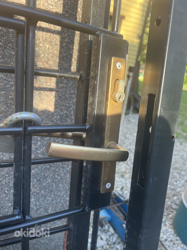 железные решетки оцинкованы и окрашены вместе с дверью (фото #5)