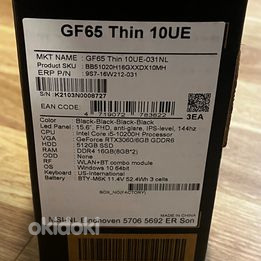 MSI GF65 Thin 144hz / I5-10200H / 3060 6gb / 16GB RAM (foto #4)