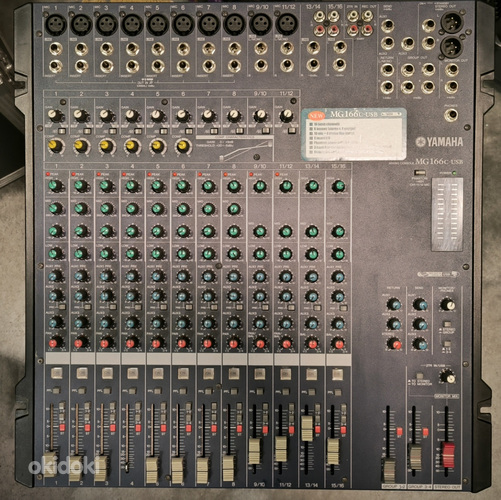 Продается аналоговый звуковой контроллер Yamaha MG166CX-USB, используемый в студии. (фото #1)