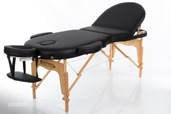 Kokkupandav massaažilaud RESTPRO® VIP OVAL 3 Black