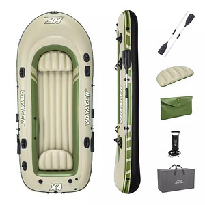 Надувная четырехместная лодка Bestway Voyager X4 Raft, 350х1 (1 фото из 10)