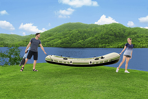 Надувная четырехместная лодка Bestway Voyager X4 Raft, 350х1 (10 фото из 10)