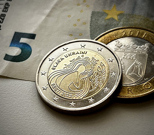 2 euro Slava Ukraini , 2 евро Слава Укр. 2 євро Слва Україні