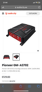 Pioneer GM-A3702 võimendi 500w max (5 foto / 6)