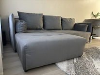 Угловой диван со спальным местом и ящиком для белья