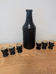 Vintage retro pudel / karahvin + pitsid 6tk (1 foto / 2)