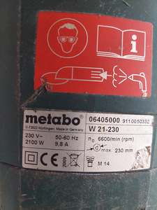 Nurklihvija (lihvmasin) METABO W 21-230 (5 foto / 7)