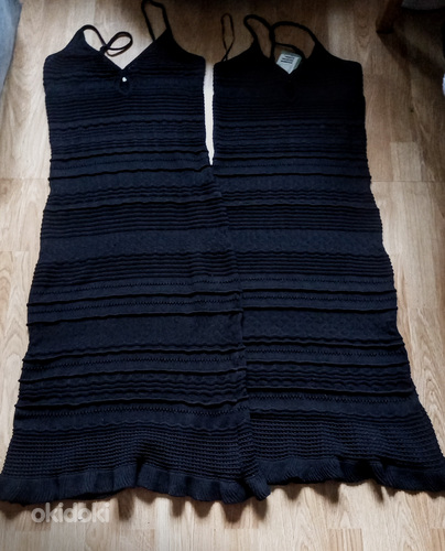 Платье-туника черное длинной вязки (фото #6)