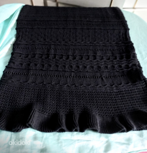 Платье-туника черное длинной вязки (фото #8)