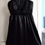 Kleit must siidne õlapaeltega (foto #1)