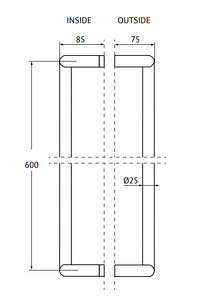 ABLOY INOXI 138S-25/600 K RT / Sang / Käepide (2 foto / 2)
