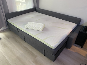 Nurgadiivanvoodi koos pesukastiga, DORMEO TOPPER 5CM (8 foto / 9)