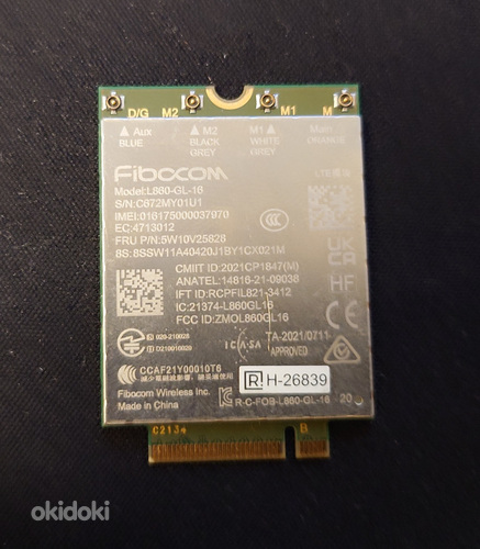 Fibocom L860 WWAN LTE kaart Lenovo sülearvutitele (foto #1)