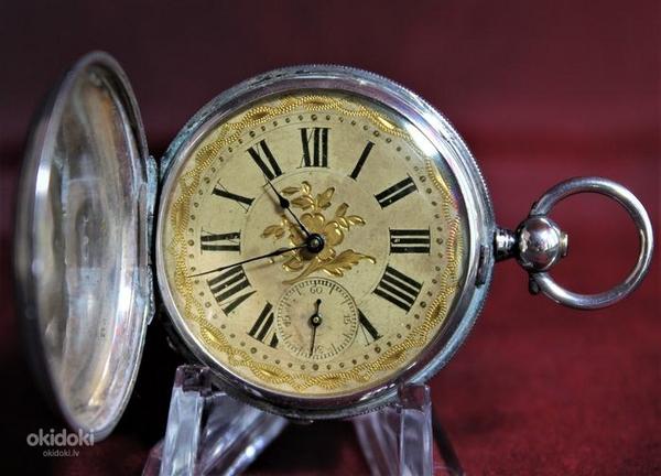 Старинные карманные часы охотника rossel & Calame (фото #1)