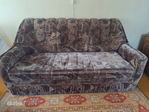 Продается комплект Б/У: диван + кресла/diivan+tugitoolid (фото #1)