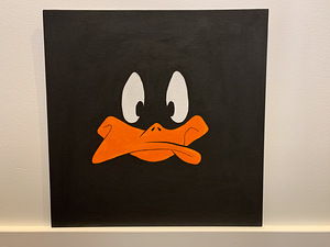 Akrüülmaal "Daffy Duck" 40x40 (1 foto / 3)