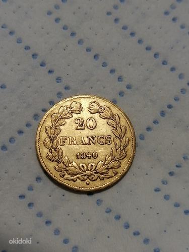 Müün 20-frangise mündi Louis Pfilipe, 1840, kuld, originaal (foto #2)