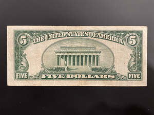 5 dollars, 1934 “silver certificate”, nord Africa (2 foto / 2)