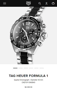 TAG Heuer Formula 1 Chronograph Quartz Men 43 mm (10 foto / 10)