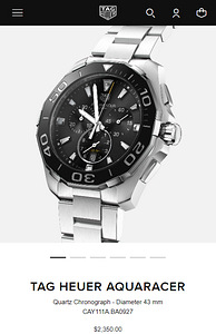 Tag Heuer Aquaracer Quartz Chronograph - Diameter 43 mm (9 foto / 9)