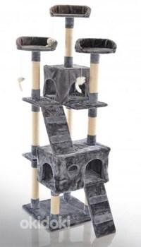 Кошачий домик когтеточка, серый 170 cм (фото #1)