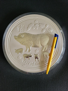 10 kg hõbemünt Austraalia Lunar siga 2019 (1 foto / 6)