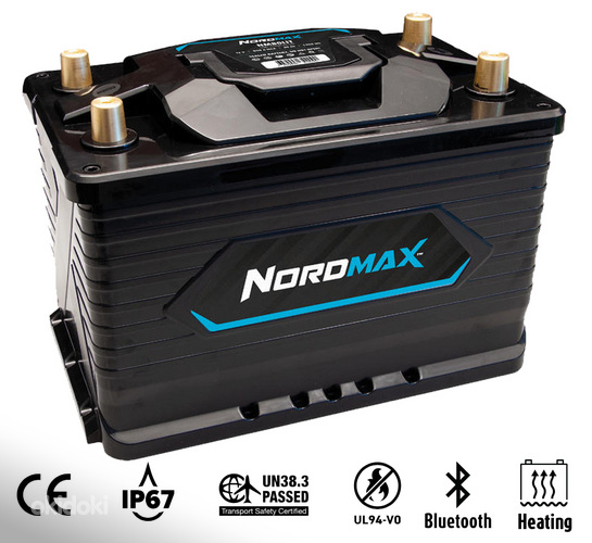 Liitiumaku Nordmax 110Ah 12V (NB! käivituseks + seadmetele) (foto #1)